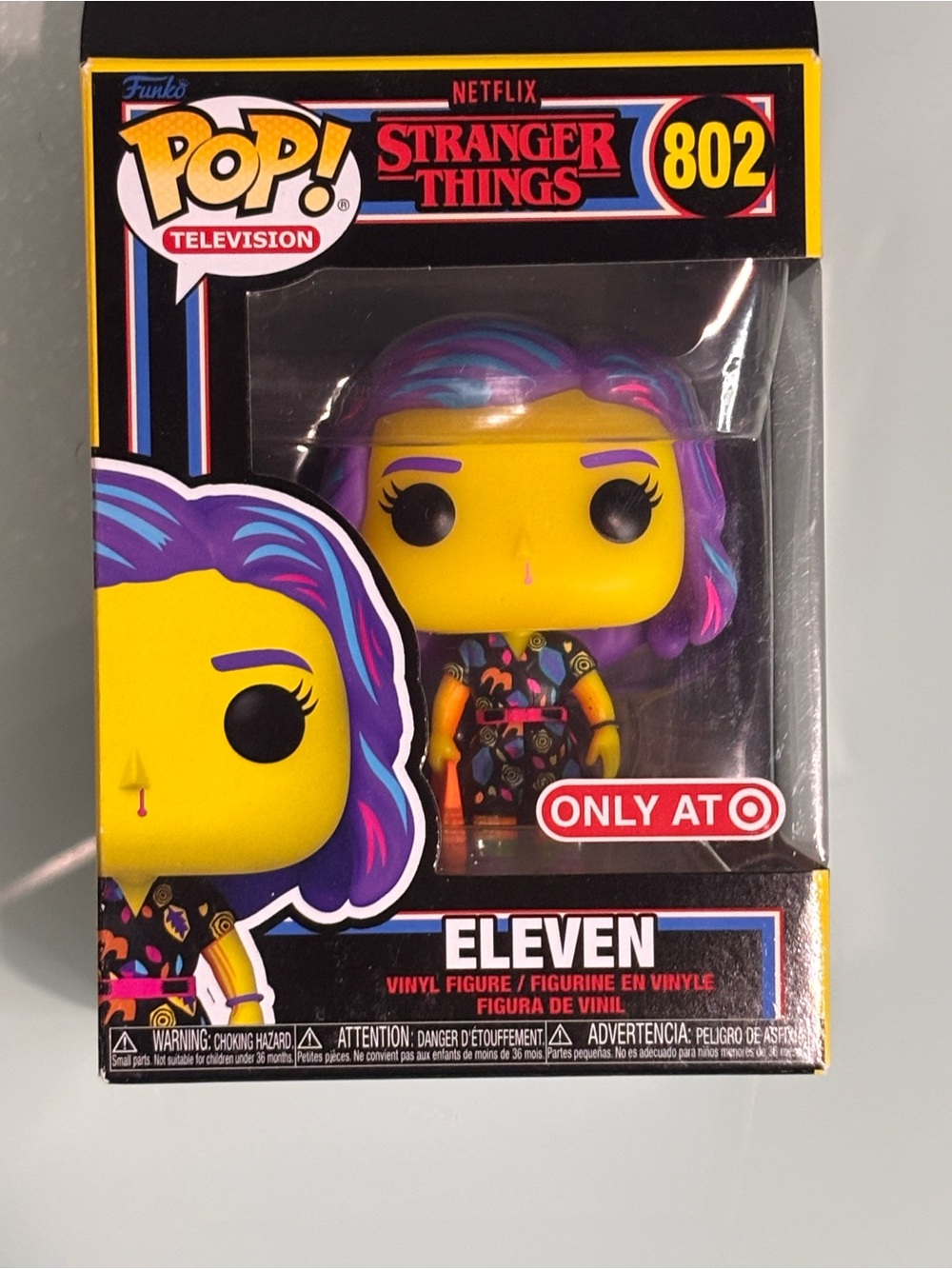 Funko Pop! Television Stranger Things Eleven #802 Neon Blacklight Target Edition